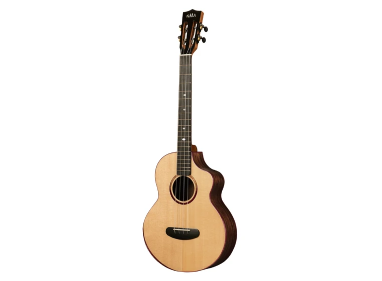 Kala KA-CT-SSRW-BG-C Contour All Solid Gloss Spruce Rosewood Baritone Ukulele 