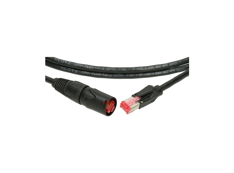 Klotz RAMCAT5E SF/UTP EtherCON NE8MC/RJ45 PVC Patch Blk 1m 