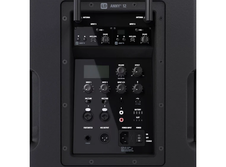 LD Systems ANNY 12 HHD2 B6 Kompakt-PA 2x trådløse håndholdte mikrofoner 