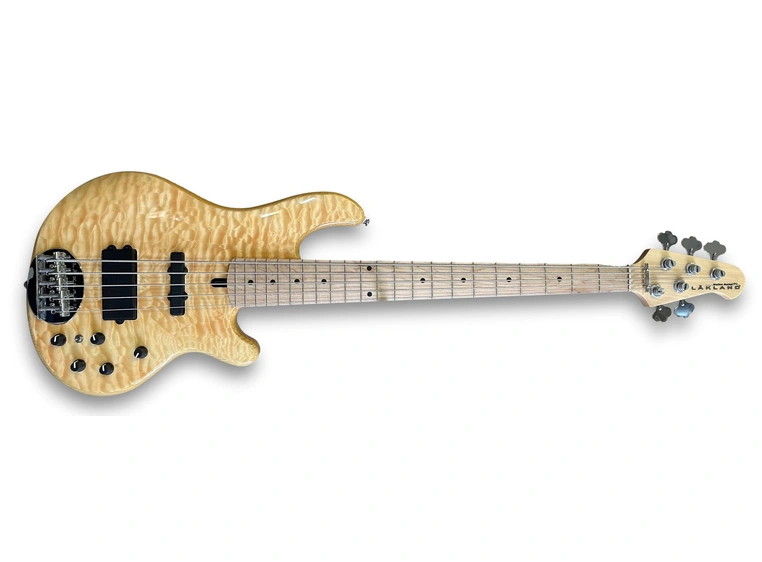 Lakland Skyline 55-02 Deluxe Bass 5-Str Quilted Maple Top, Natural Gloss