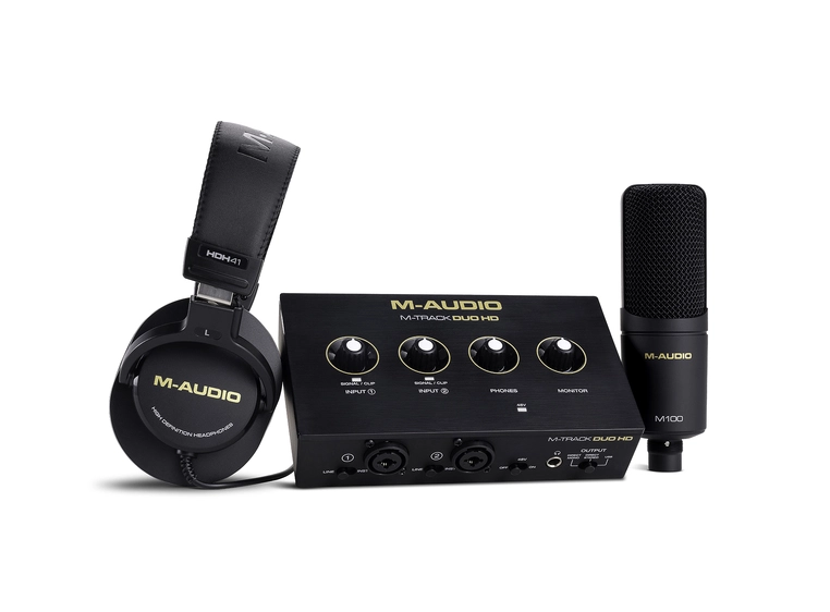 M-Audio M-Track Duo HD Producer Pack USB-lydkort bundle 