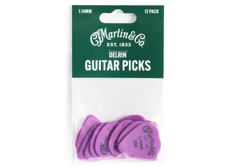 Martin Guitar Pick Delrin 1.14 mm 12-pack 