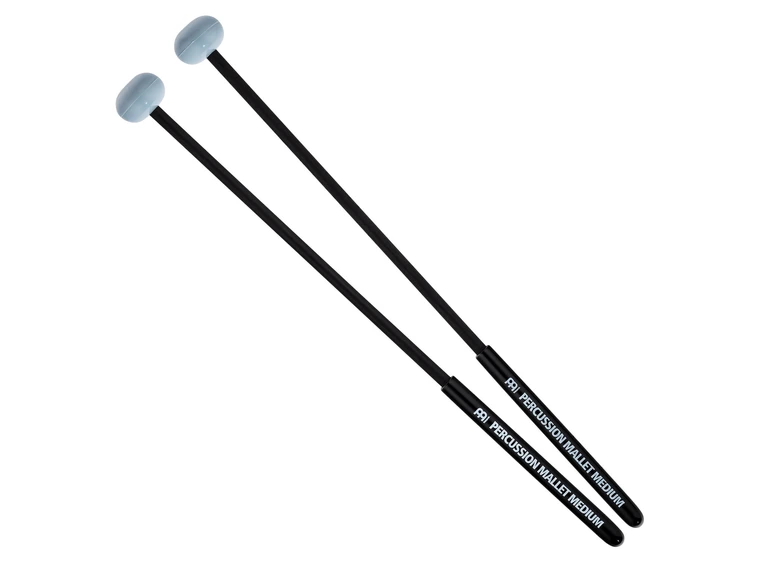 Meinl MPMM Percussion Mallet Medium Oval Rubber Head, Gray 