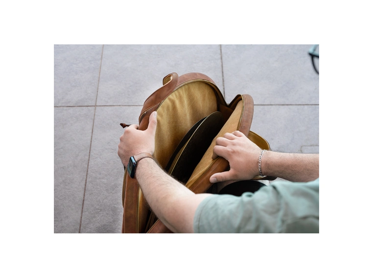 Meinl MVHC22LB Vintage Hyde Cymbal bag 22" w/BP straps, Light Brown 