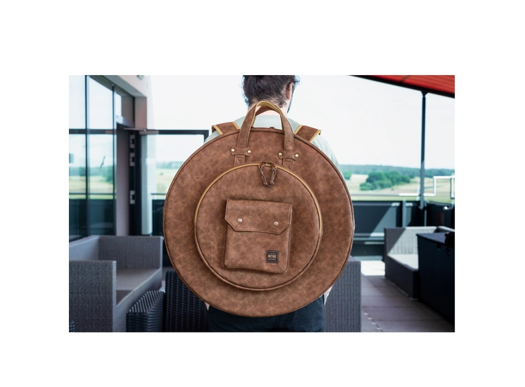 Meinl MVHC22LB Vintage Hyde Cymbal bag 22" w/BP straps, Light Brown 