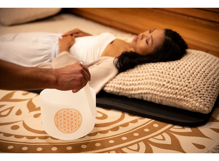 Meinl Sonic En. PCSB8FOL Planetary Tuned Crystal Singing Bowl 8, Flower of Life 