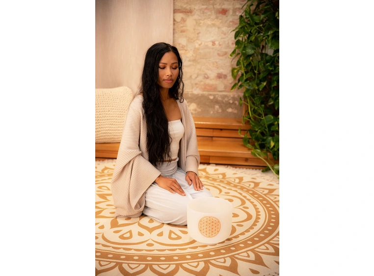 Meinl Sonic En. PCSB8FOL Planetary Tuned Crystal Singing Bowl 8, Flower of Life 