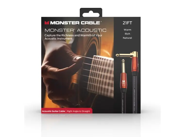 Monster Acoustic 21 ft. angled-straight 1/4" plugs (600559) 