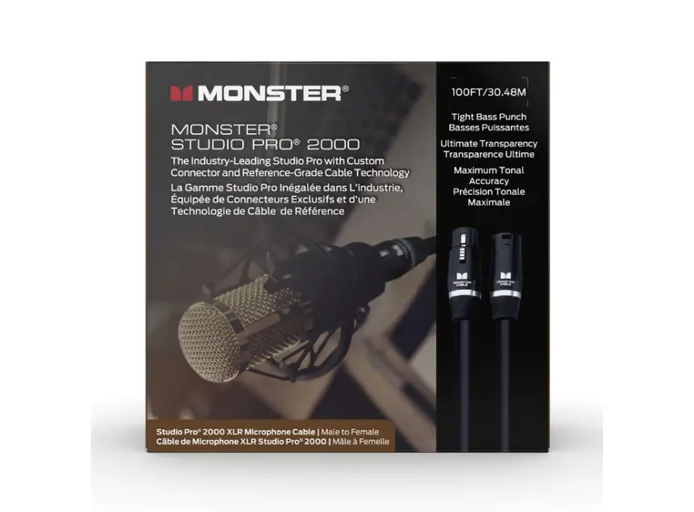 Monster Studio Pro 2000, Mic 100 ft. XLR (60017) 