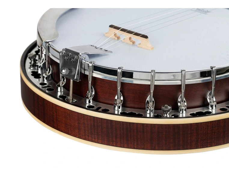 Ortega OBJ300-WB Americana Series Banjo Armrest, Whiskey burst, 24 brackets 