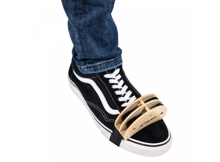Ortega OGFT-NT Guitarist Foot Tambourine, Natural 
