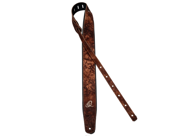 Ortega OSCL-2 Guitar Leather strap 70mm 2-layer, Chestnut Tree 