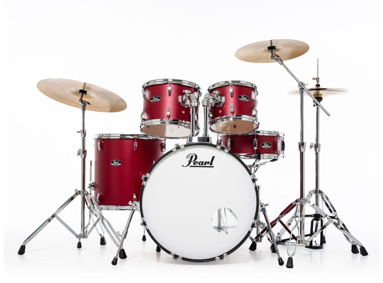 Pearl Roadshow 22" kit with HW 3 Sabian Solar cymbaler, Matte Red 