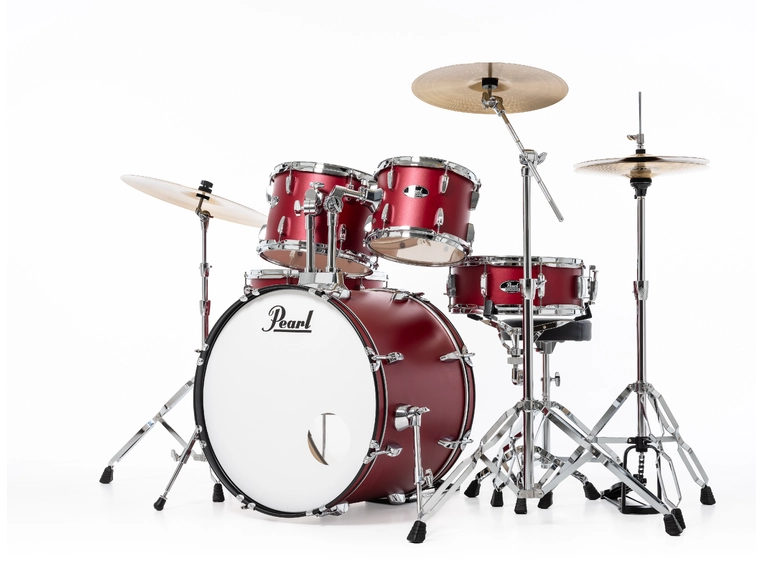 Pearl Roadshow 22" kit with HW 3 Sabian Solar cymbaler, Matte Red 
