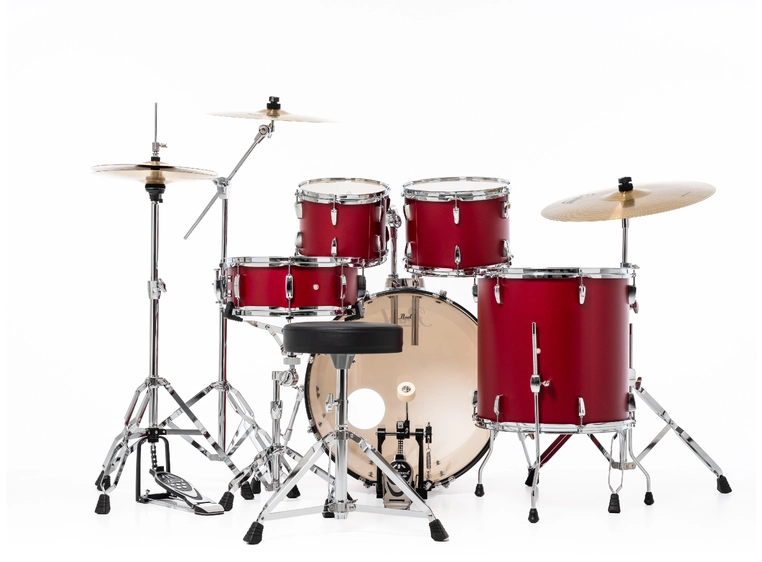 Pearl Roadshow 22" kit with HW 3 Sabian Solar cymbaler, Matte Red 