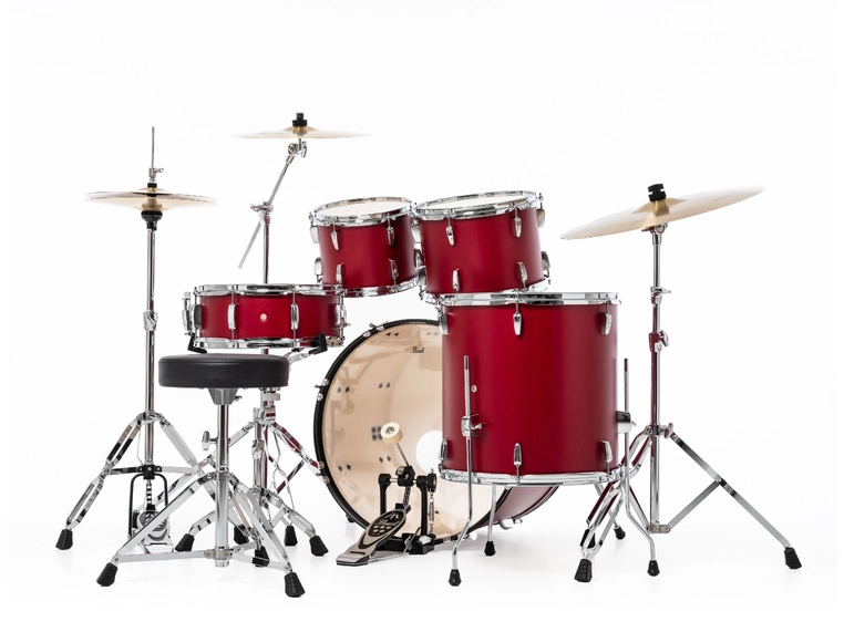 Pearl Roadshow 22" kit with HW 3 Sabian Solar cymbaler, Matte Red 