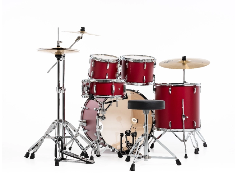 Pearl Roadshow 22" kit with HW 3 Sabian Solar cymbaler, Matte Red 