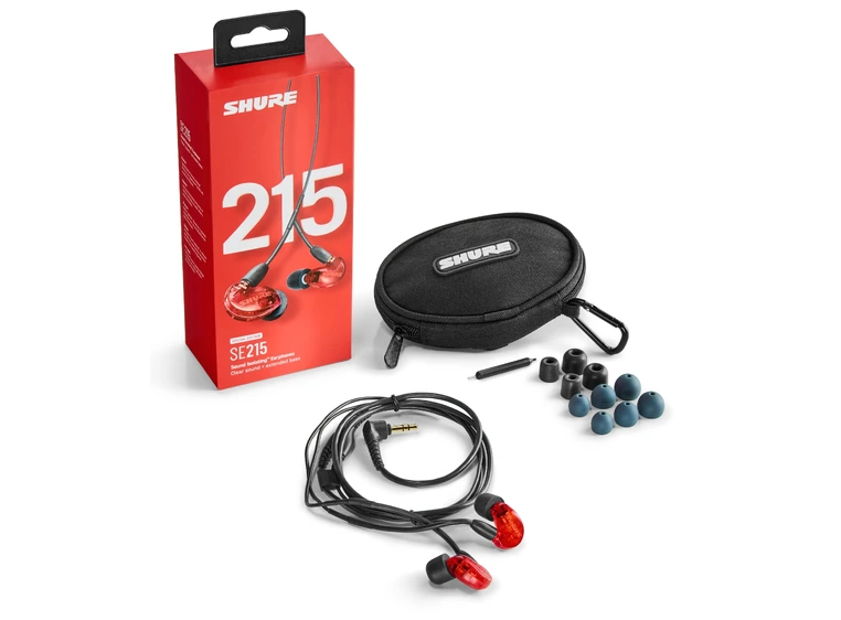 Shure SE215 Pro Earphones EAC64 - Red