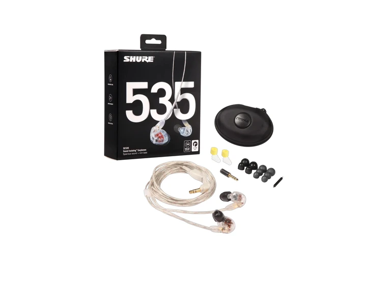 Shure SE535 earphones sound isolating, Clear 