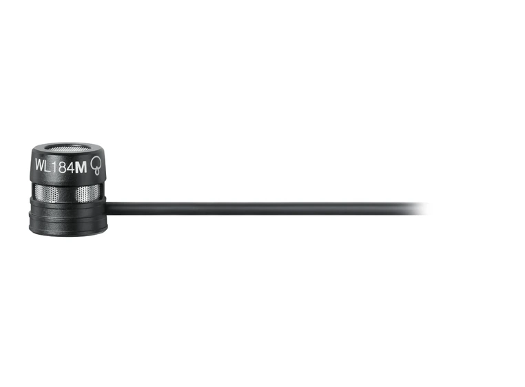 Shure WL184MB/S-LM3 Myggmikrofon Supercardioid, Black, Lemo 