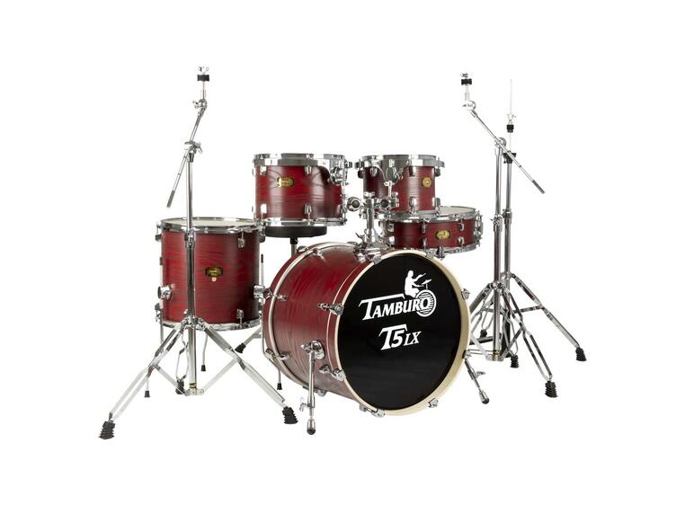 Tamburo TB T5LXP20WGRD Trommesett WRAP/PVC red wood, 20" bass drum