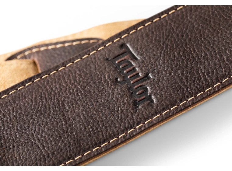 Taylor Strap, Chocolate Brown Leather Suede Back, 2.5" 