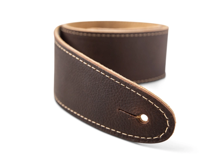 Taylor Strap, Chocolate Brown Leather Suede Back, 2.5" 
