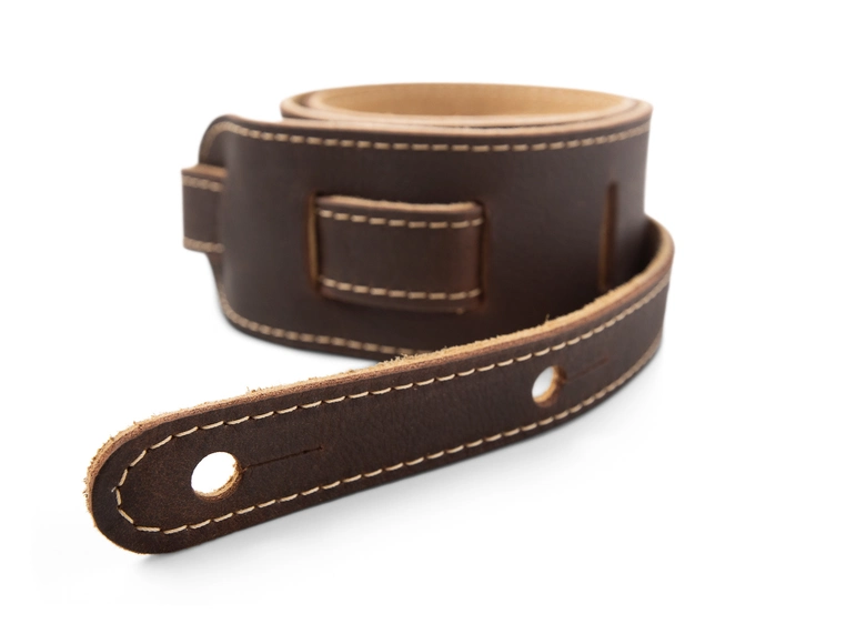 Taylor Strap, Chocolate Brown Leather Suede Back, 2.5" 