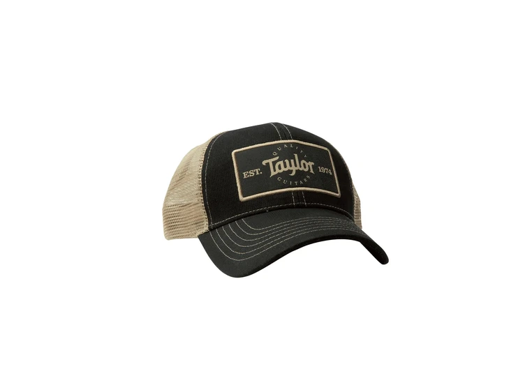 Taylor Trucker Cap, Black/Khaki Taylor Patch 