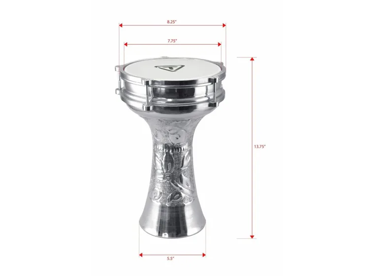 Tycoon Hand Hammered Aluminum Darbuka 