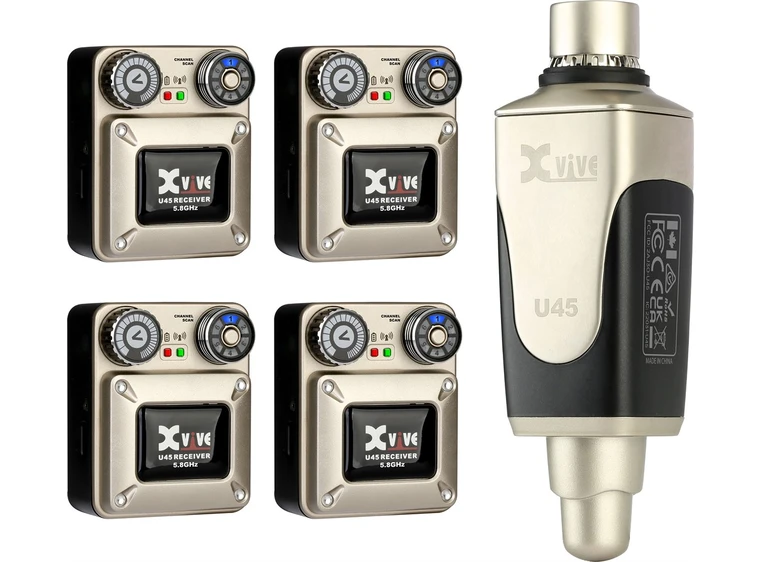 XVIVE U45R4 In-Ear wireless system 4 receivers, 5.8 GHz 
