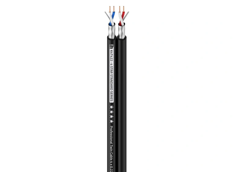Adam Hall Cables 4 STAR TWIN 422 Twin Mikrofonkabel 4x0.22mm2 AWG24 