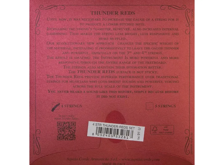 Aquila 168U Thunder Reds UK Bass 4str 