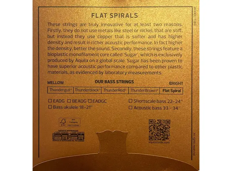 Aquila 220U Flat Spirals AK Bass 33-34" 