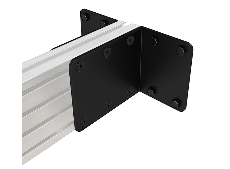B-Tech BT8390-WFK4/B System X Wall-To-Wall Rail Brackets, Black 