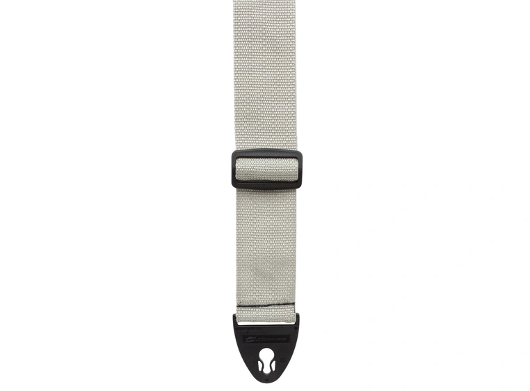 D'Andrea 2" Polyweb Guitar Strap Silver w/ Ace-Lock 