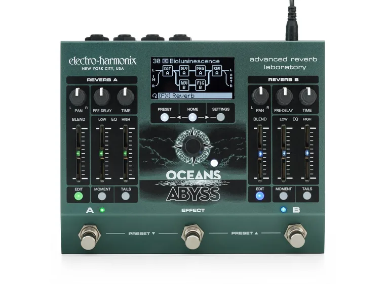 Electro Harmonix Oceans Abyss Advanced Reverb Laboratory 