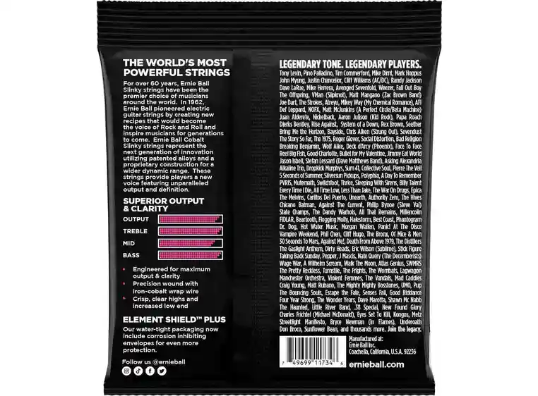 Ernie Ball 2737 Cobalt Super Slinky Bass (040-125) 5-strengers 