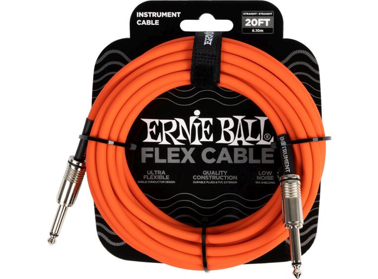 Ernie Ball 6421 instrumentkabel 6m Oransje