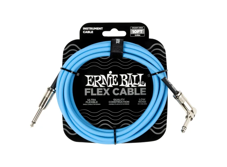 Ernie Ball 6464 Flex Instrumentkabel Blå, 3m 