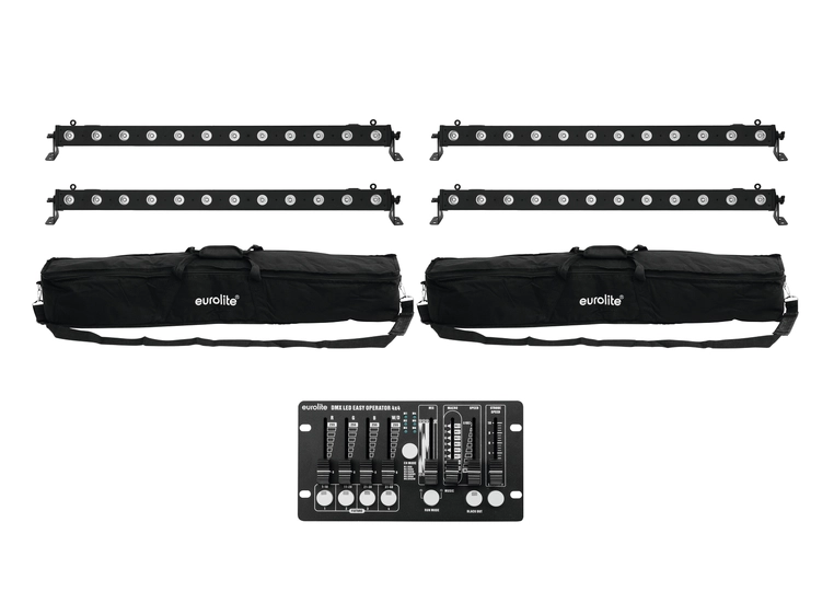 Eurolite Set 4x LED BAR-12 QCL RGBW & 
