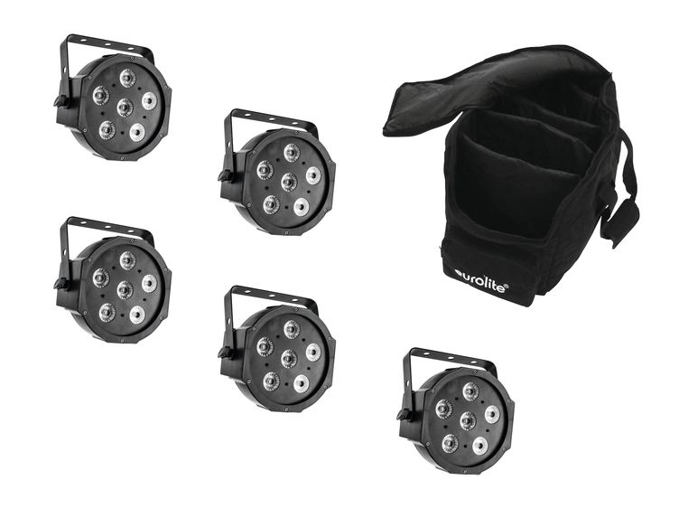 Eurolite Set 5x LED SLS-6 TCL Spot & Soft-Bag 