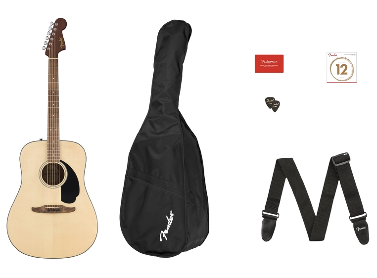 Fender California Standard Redondo Pack, Spruce Top, Black Pick, Natural 