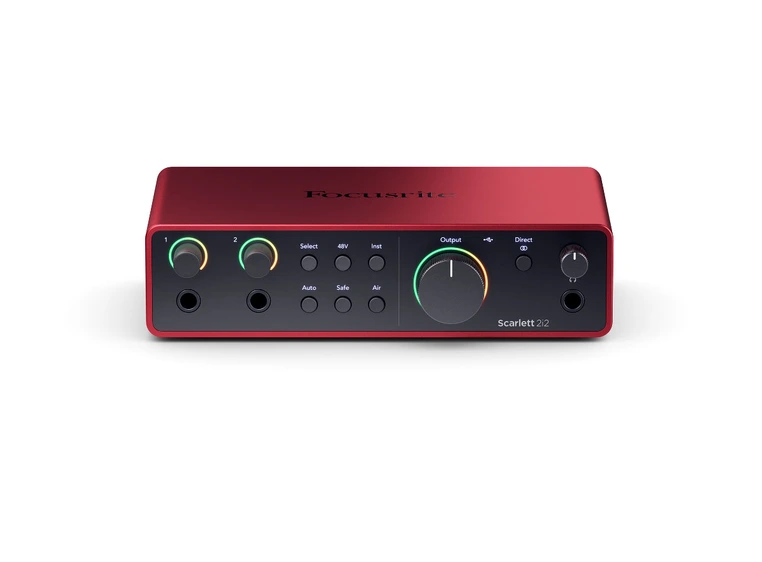 Focusrite Scarlett 2i2 Gen4 USB-lydkort, 2 inn/2 ut 