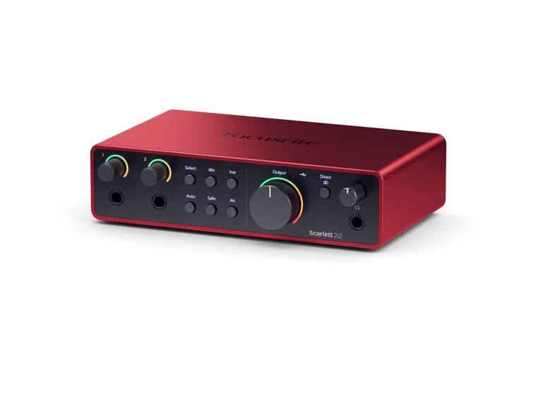 Focusrite Scarlett 2i2 Gen4 USB-lydkort, 2 inn/2 ut 