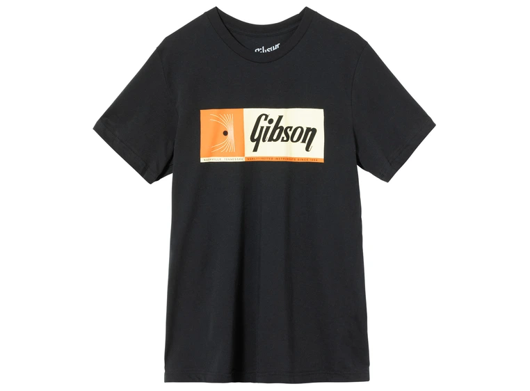Gibson S&A Quality Fretted Instruments Tee (Vintage Black) M 