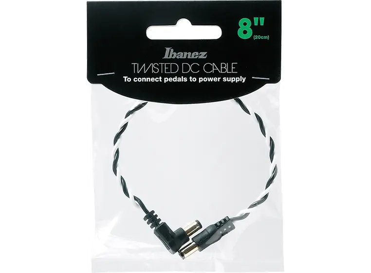 Ibanez DCT08-BWH Twisted-pair DC cable 8''/20cm 