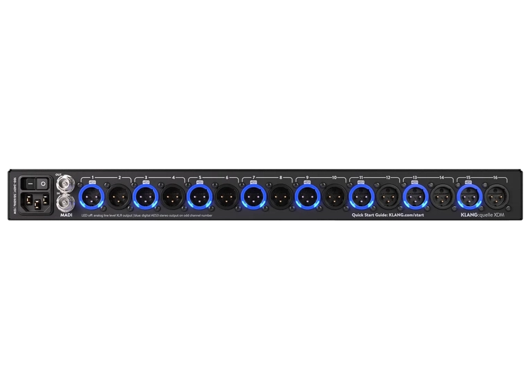 KLANG:quelle XDM Dante or madi to 16ch Analog or AES 