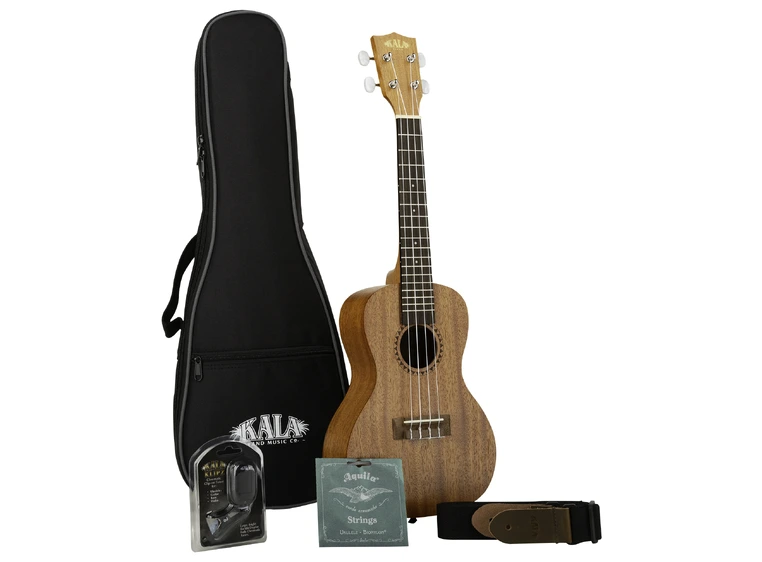 Kala KA-15-C-BNDL Satin Mahogany Concert Ukulele Starter Kit 