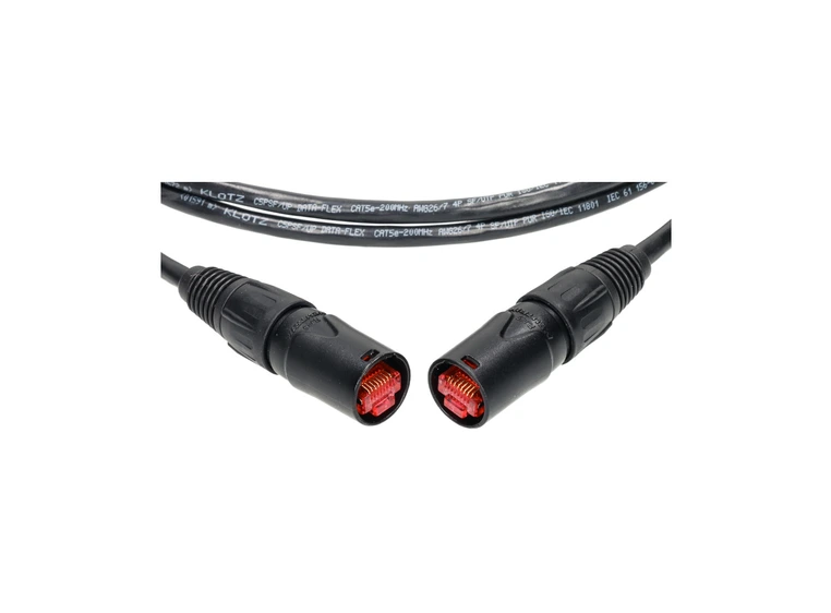 Klotz CAT5E SF/UTP EtherCON NE8MC/NE8MC Patch PUR Black 2,5m 